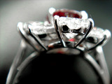 3ct UT Ruby Dia Ring Complete Uper and Lower Bezel