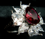 3ct size Ruby Diamond Ring 石載せ 鳥瞰