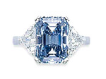 320 Diamond Ring 6.60cts Fancy I. Blue Flawless