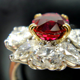 90% Complete 3ct size Ruby Dia Ring side view