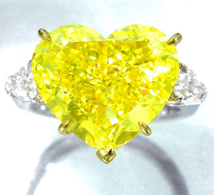 12.16cts Fancy Vivid Yellow IF
