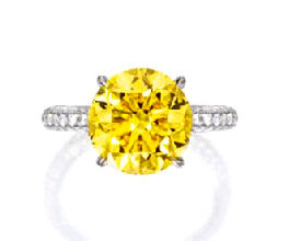 5.14ct RB F. V. Yellow VS2