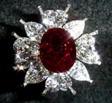 3ct size Ruby Diamond Ring 石載せ 真上