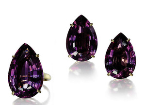 50 Amethyst Ring & Ear Clips by VCA