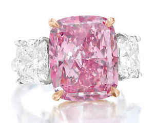 10.09ct Cushion-shaped Fancy Vivid Purple-Pink SI1 Type2a.