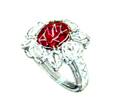 3ct size Ruby Oval (UT) Diamond Ring Design