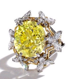 11.13cts Fancy Vivid Yellow VS2 SCHLUMBERGER FOR TIFFANY & CO
