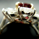 90% Complete 3ct size Ruby Dia Ring back view