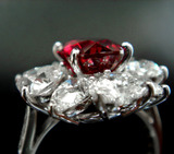 3ct UT Ruby Dia Ring Complete side view