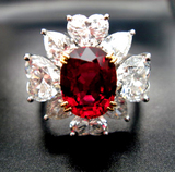 90% Complete 3ct size Ruby Dia Ring front view